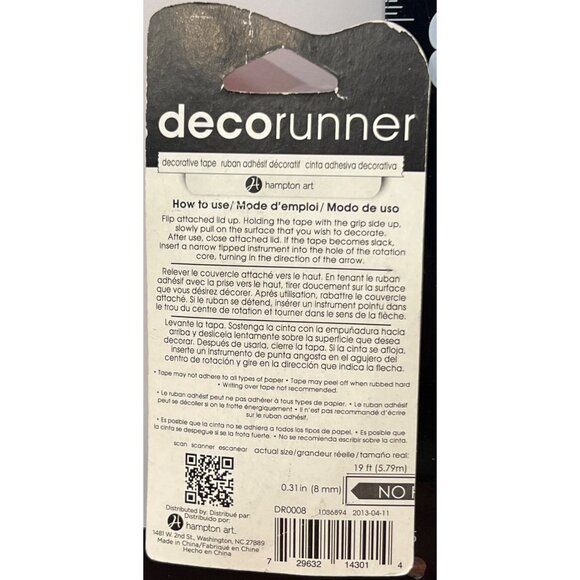 Decorunner Holiday Decorative Tape Red Craft Scrapbooking No Peeking DR0008 - Picture 2 of 2